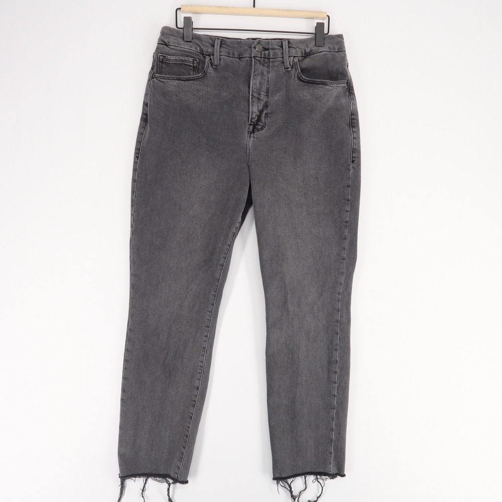 Good American High Rise Women's Jeans in Washed Black